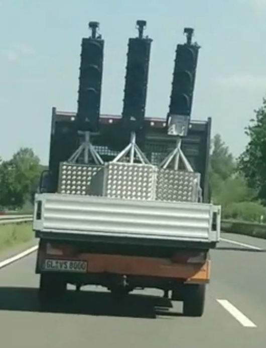 Traffic lights on truck